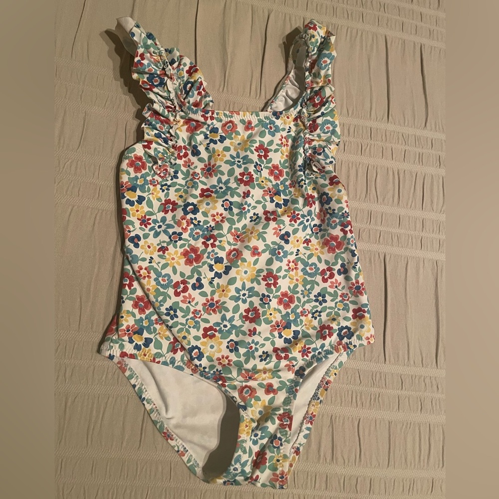 Floral Ruffle Swimsuit Zara